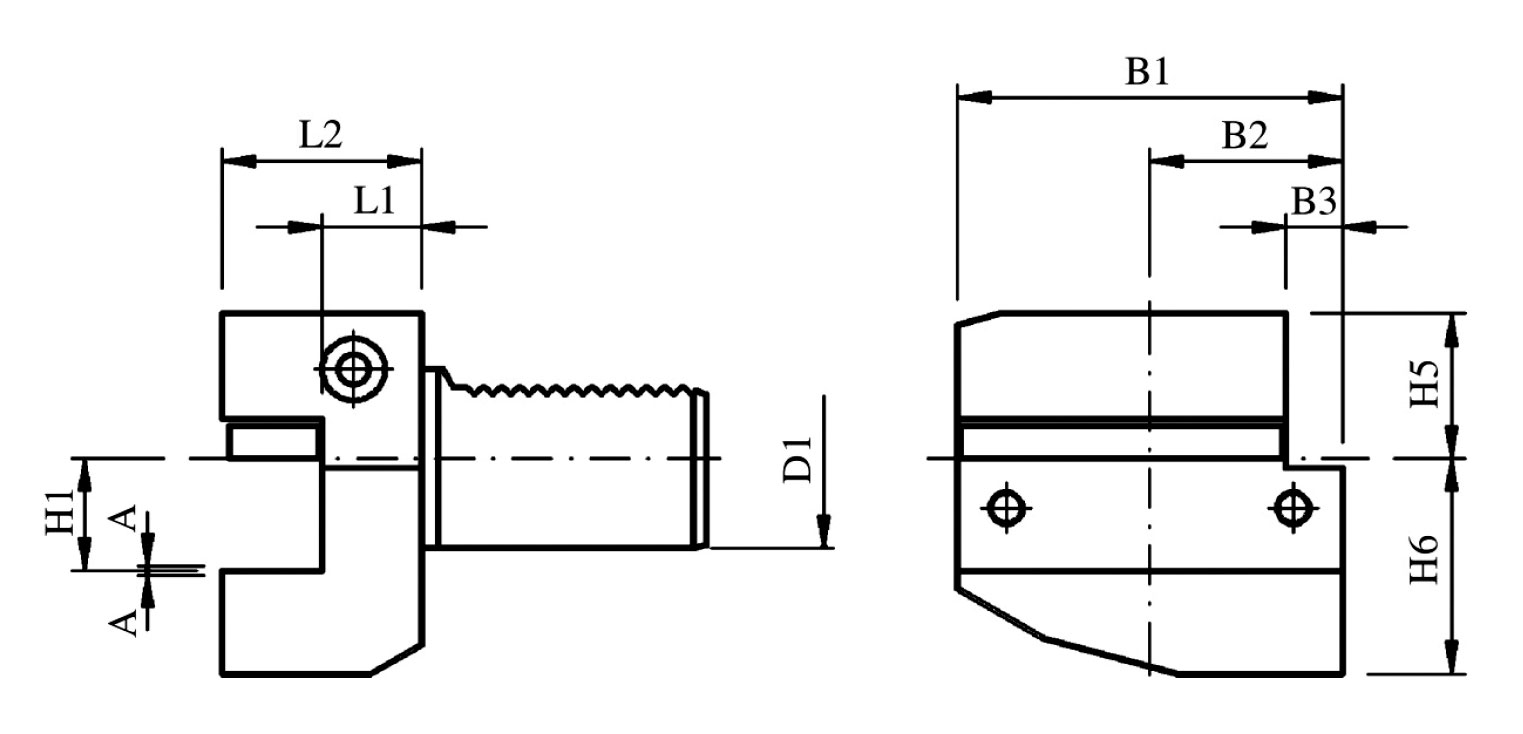 Portaherramientas de diámetro exterior radial serie B B1