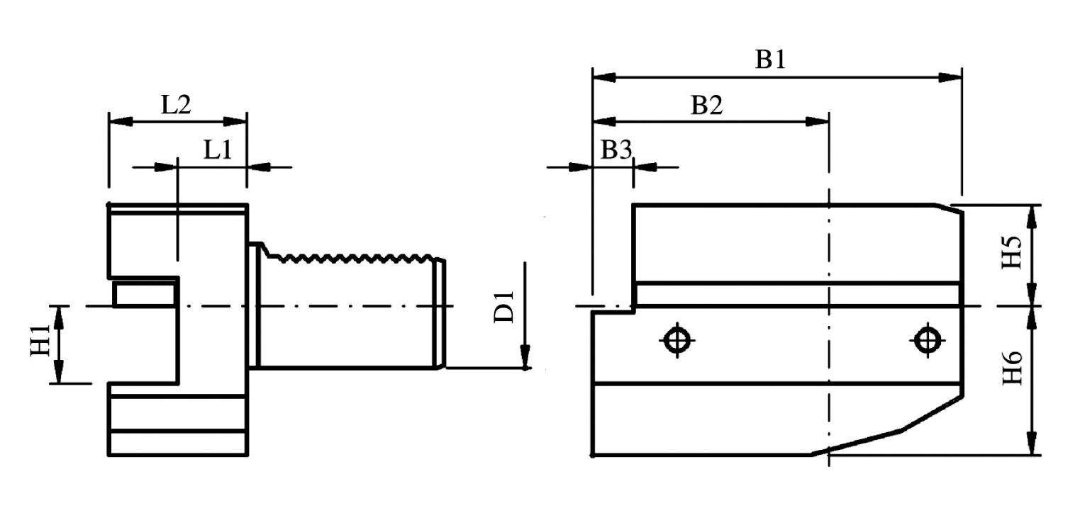 Portaherramientas de diámetro exterior radial serie B B6