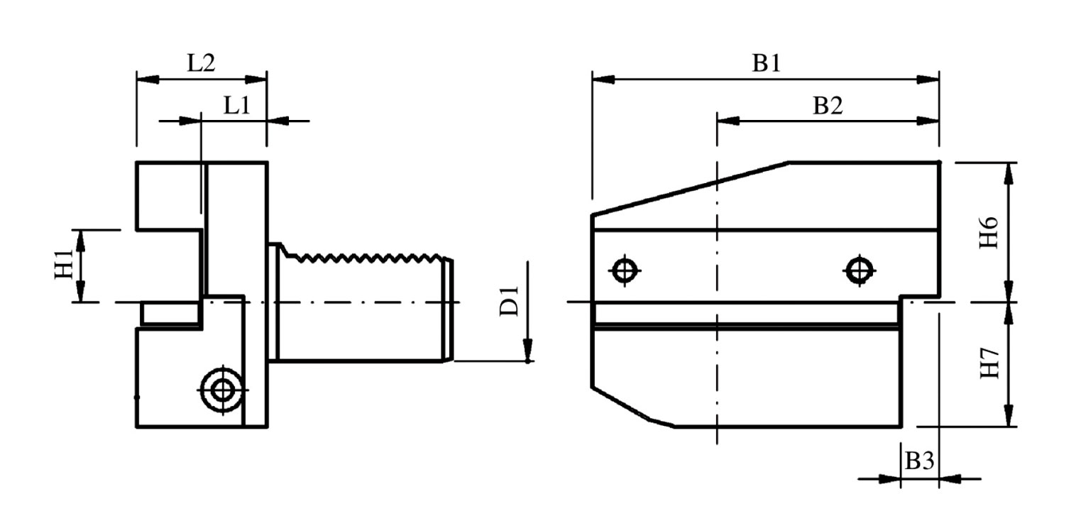 Portaherramientas de diámetro exterior radial serie B B7