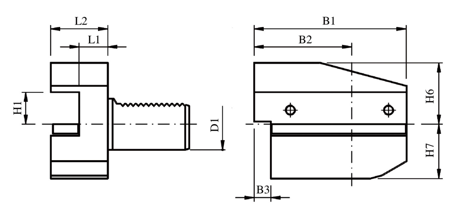 Portaherramientas de diámetro exterior radial serie B B8