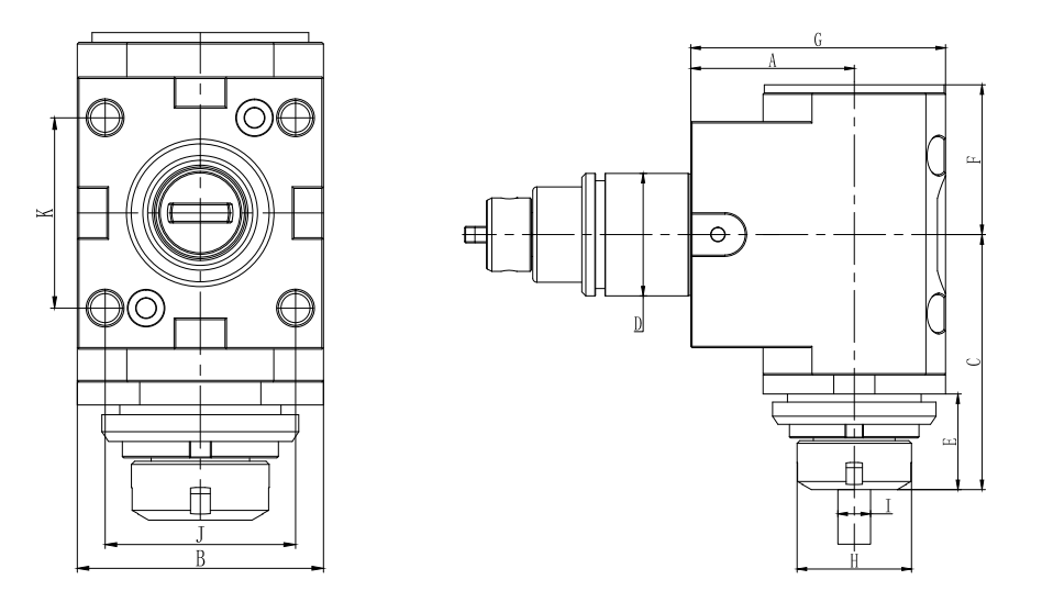 BMT series 90 degree driven tool holder